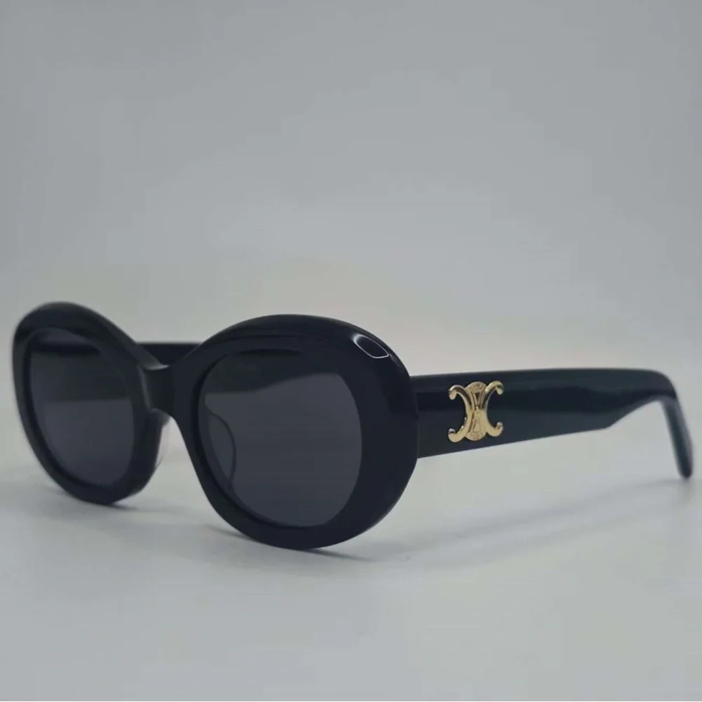 Celine Black Oval Sunglasses